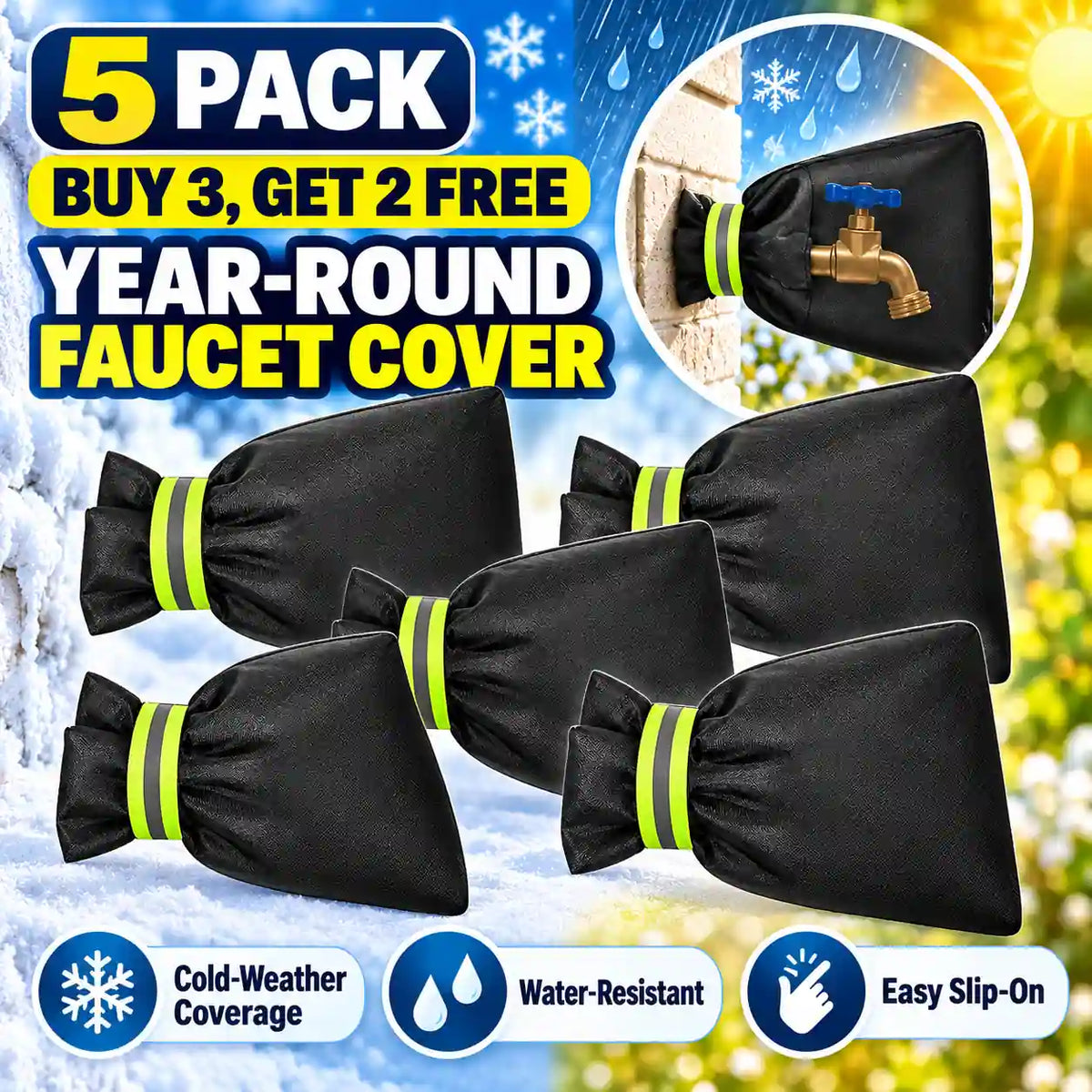 🚰🧤 All-Weather Outdoor Faucet Cover