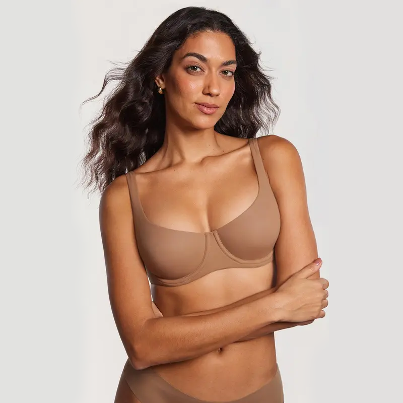 💗 Women's Unlined Balconette Bra — Naturally Lifted, Beautifully Shaped, Effortlessly Comfortable