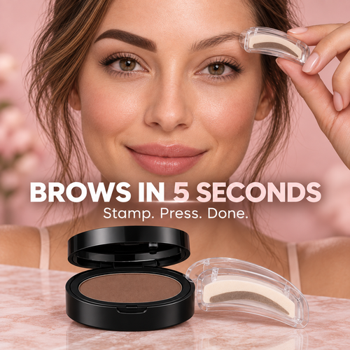 Perfectly Matched Brows in 5 Seconds—The beginner-friendly brow stamp that creates natural, fuller-looking eyebrows - no drawing skills needed