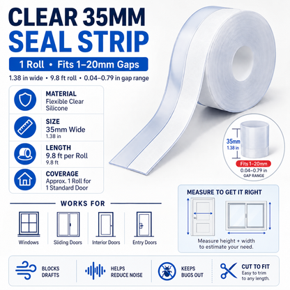 🏠 The Invisible Home Seal Strip — Seal Drafty Gaps, Block Bugs & Keep Your Home More Comfortable
