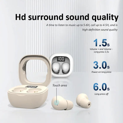 Ultra-Discrete Sleep Earbuds with All-Day Comfort & Smart Touch