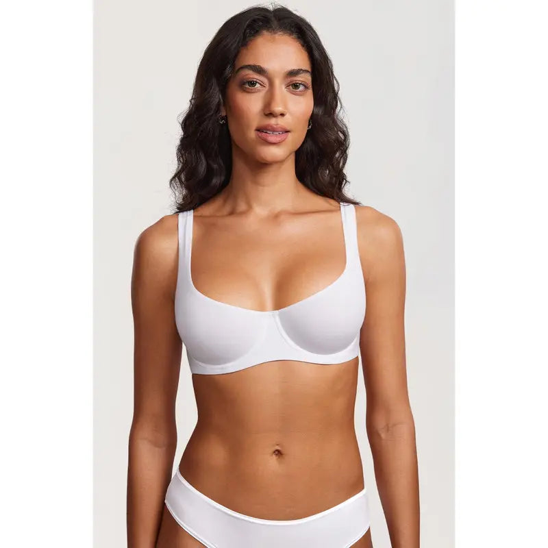 💗 Women's Unlined Balconette Bra — Naturally Lifted, Beautifully Shaped, Effortlessly Comfortable