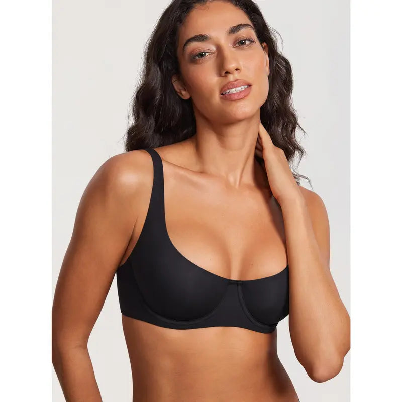 💗 Women's Unlined Balconette Bra — Naturally Lifted, Beautifully Shaped, Effortlessly Comfortable