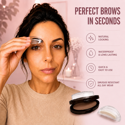 Perfectly Matched Brows in 5 Seconds—The beginner-friendly brow stamp that creates natural, fuller-looking eyebrows - no drawing skills needed