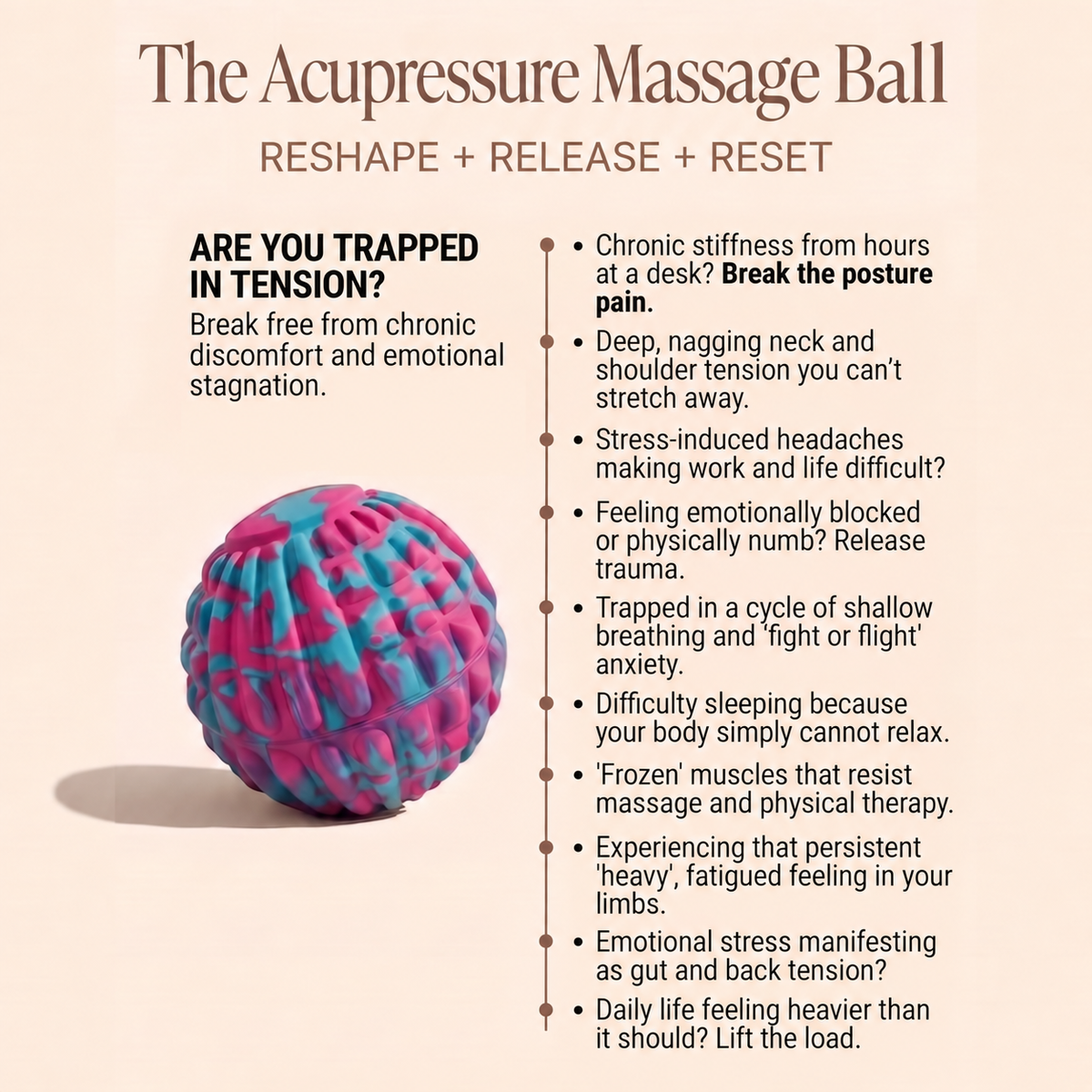 ✨ Acupressure Massage Ball – Targeted Muscle Relaxation & Everyday Comfort