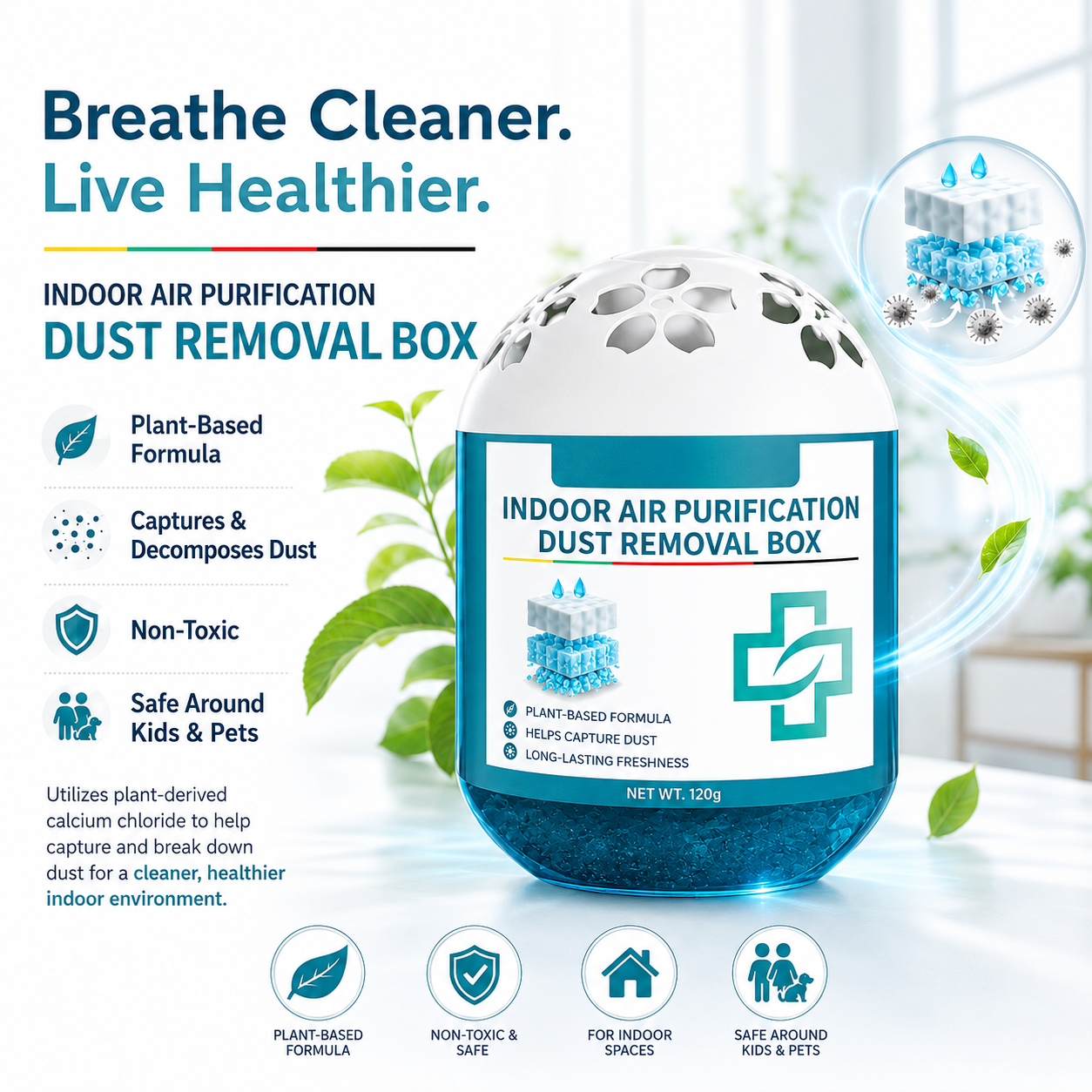 🔥2026 New Collection - Limited-Time Pre-Sale⏰Indoor Air Purification Dust Removal Box🏠🌿