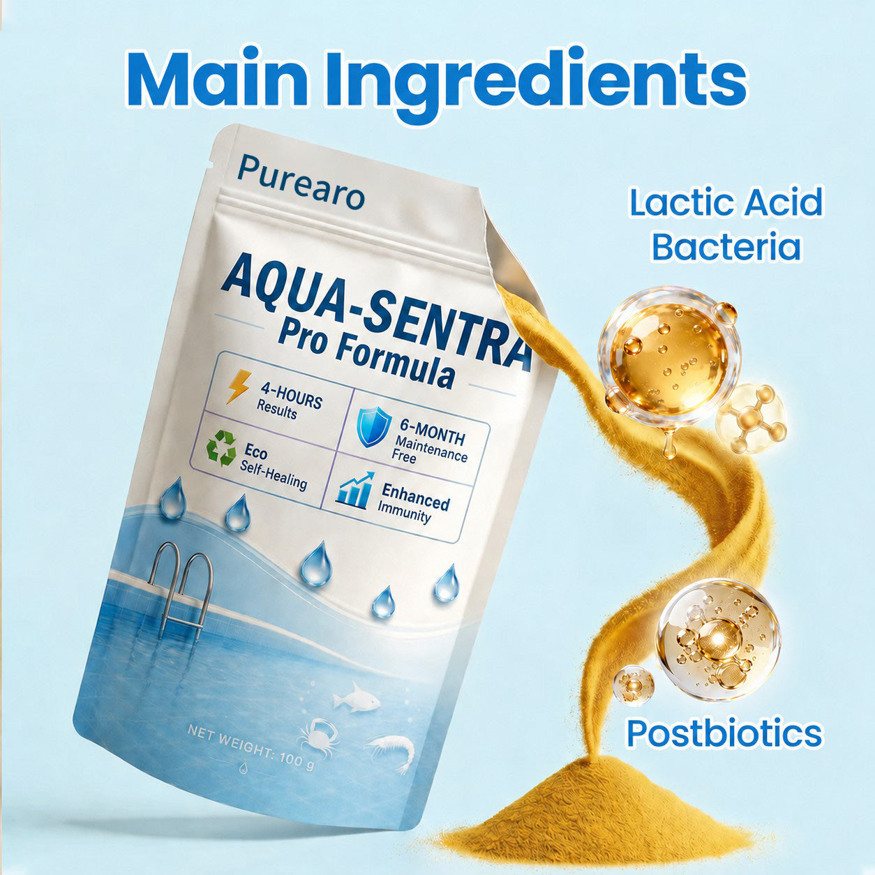 🦠 Purearo Green Water Defense Formula Help Keep Pools & Ponds Cleaner Longer