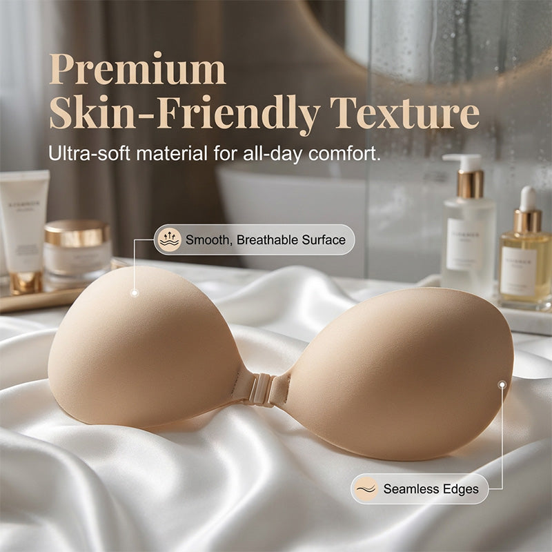 💕 Invisible Silicone Push-Up Bra for Backless Dresses & Wedding Gowns