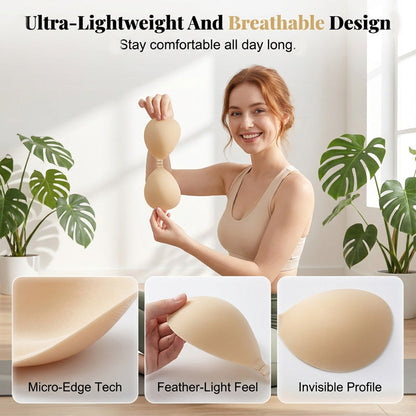 💕 Invisible Silicone Push-Up Bra for Backless Dresses & Wedding Gowns