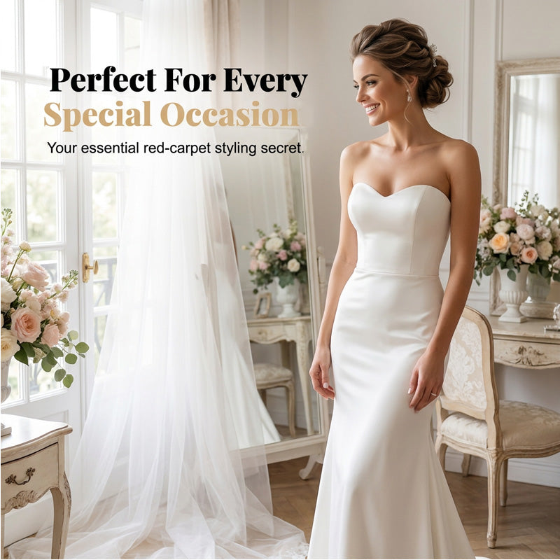 💕 Invisible Silicone Push-Up Bra for Backless Dresses & Wedding Gowns